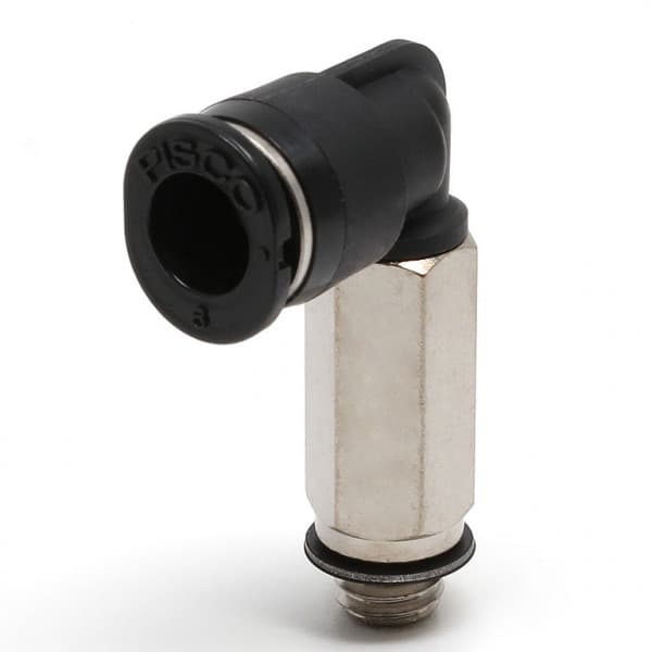 Đầu Nối Nhanh Khí Nén Dạng Cong 90° Ren Ngoài (Dài) Pisco PLL6-M6M