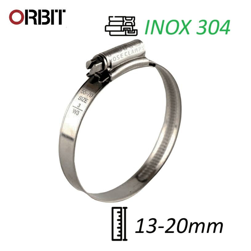 Đai Siết Cổ Dê Inox 304 - Orbit Dùng Cho Ống 13-20mm