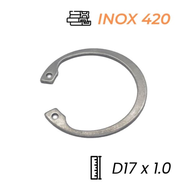 Phe Gài Lỗ Inox 420 DIN472 D17x1.0 (10Cái/Bịch)