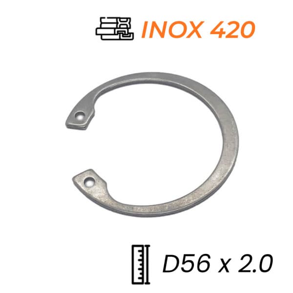 Phe Gài Lỗ Inox 420 DIN472 D56x2.0