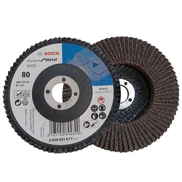 Đá nhám xếp Alox P80 Ø100mm Bosch 2608601677