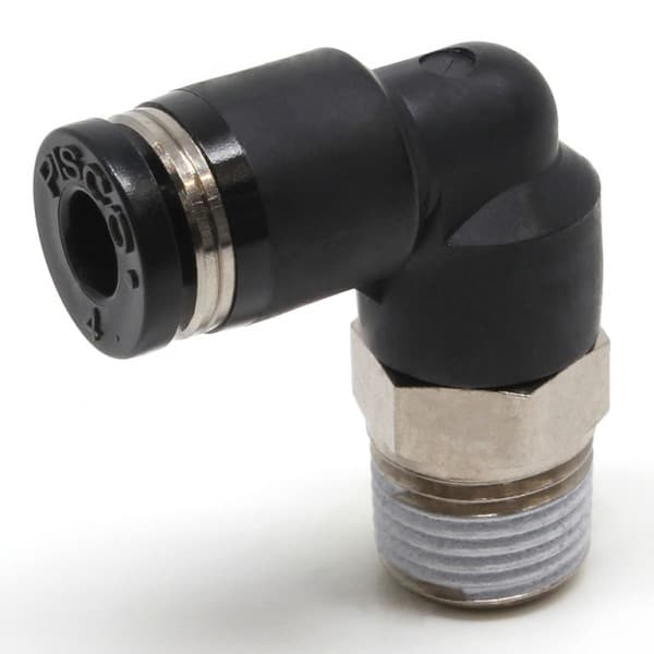 Đầu Nối Nhanh Khí Nén Dạng Cong 90° Ren Ngoài Pisco PL4-N1U