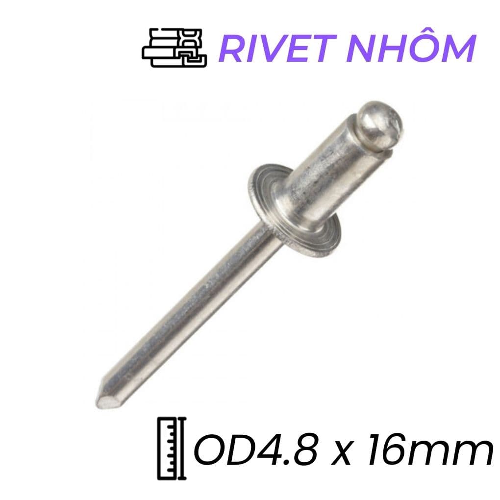Rivet Nhôm OD4.8x16mm (250 Cái)