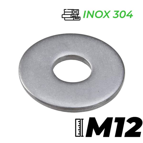 Lông Đền Phẳng Inox 304 DIN9021 M12