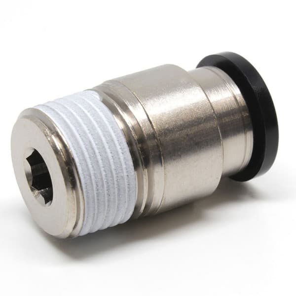 Đầu Nối Nhanh Khí Nén Thẳng Phi 10mm Ren Ngoài R3/8 Pisco POC10-03