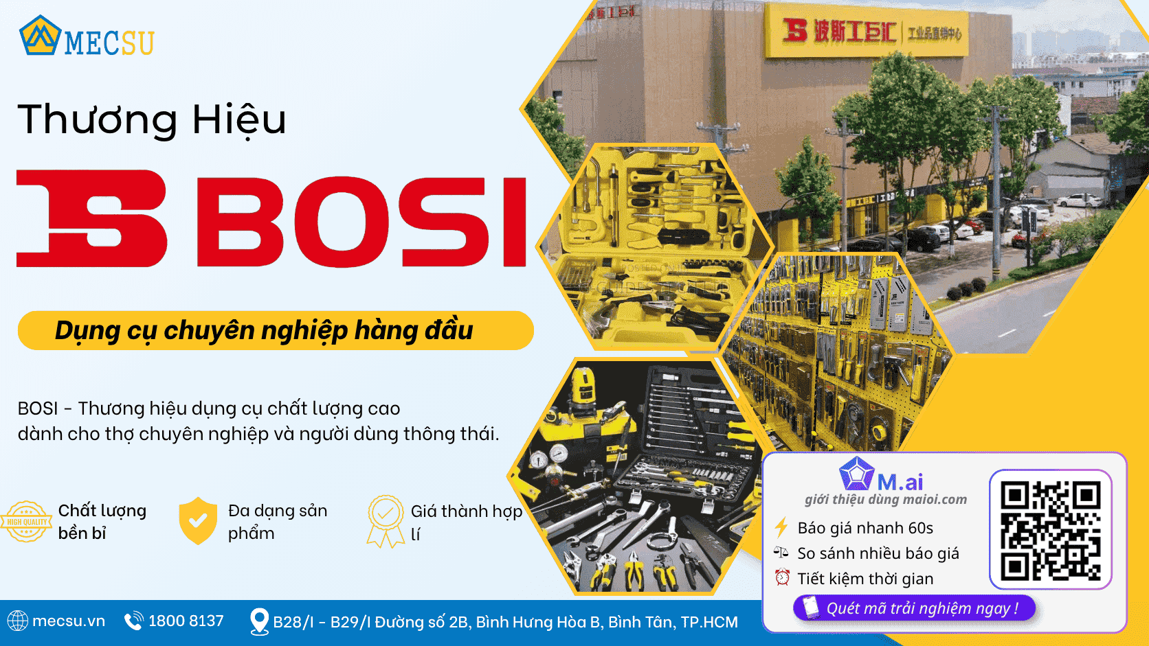 BOSI - Thương Hiệu Dụng Cụ Cầm Tay Dẫn Đầu Thị Trường Trung Quốc 2026