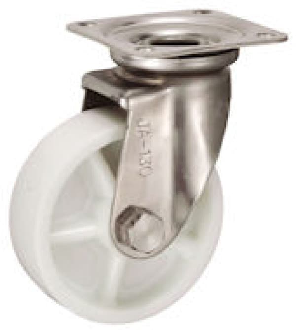 Bánh Xe Nylon Càng Inox Xoay Không Phanh D130 UKAI PJA-130
