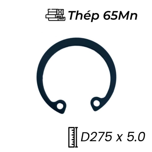 Phe Gài Lỗ Thép 65Mn DIN472 D275x5.0