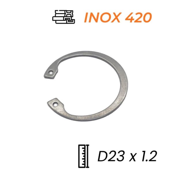 Phe Gài Lỗ Inox 420 DIN472 D23x1.2