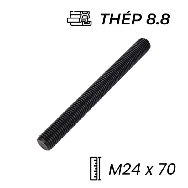 Guzong Thép Đen 8.8 M24x70
