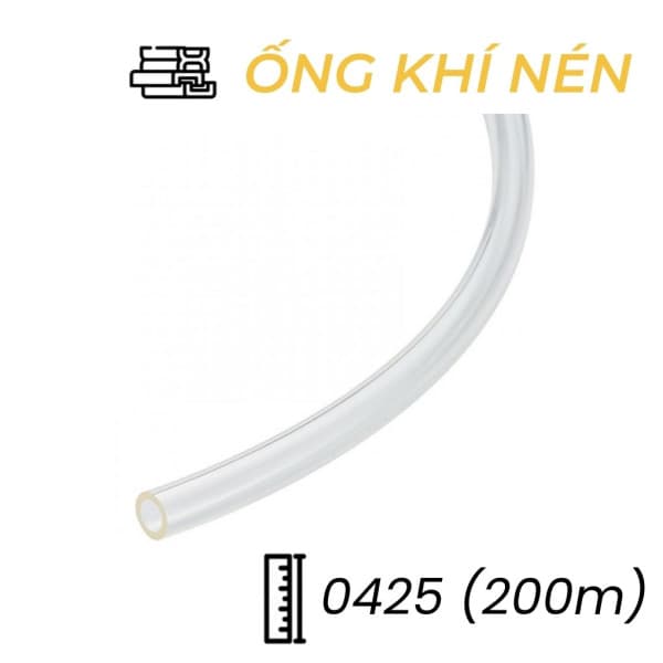 Dây Hơi Khí Nén EPU Phi 4 Màu Trong Suốt OD4 x ID2.5 mm CDC EPU 0425 (200m)