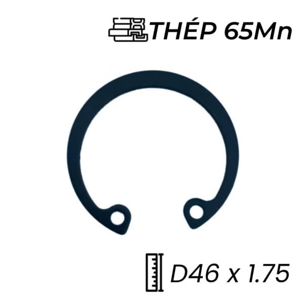 Phe Gài Lỗ Thép 65Mn DIN472 D46x1.75 (5Cái/Bịch)