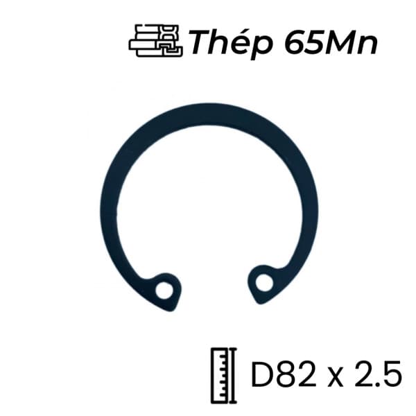 Phe Gài Lỗ Thép 65Mn DIN472 D82x2.5