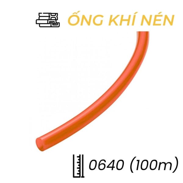 Dây Hơi Khí Nén PU Phi 6 Màu Đỏ OD6 x ID4 mm CDC PU 0640 (100m)
