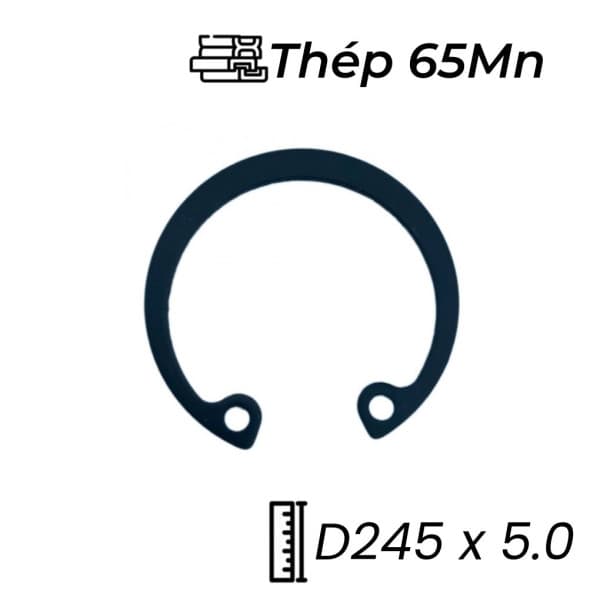 Phe Gài Lỗ Thép 65Mn DIN472 D245x5.0