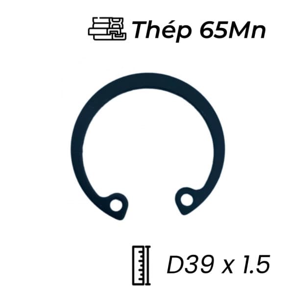 Phe Gài Lỗ Thép 65Mn DIN472 D39x1.5