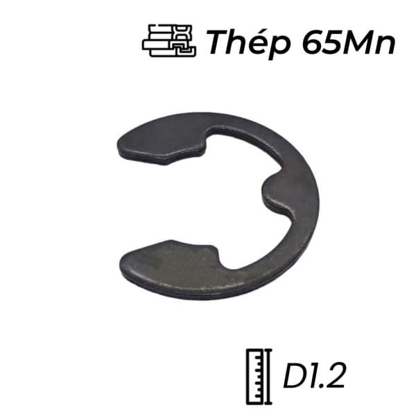 Phe Gài Trục Chữ E Thép DIN6799 D1.2 (10Cái/Bịch)