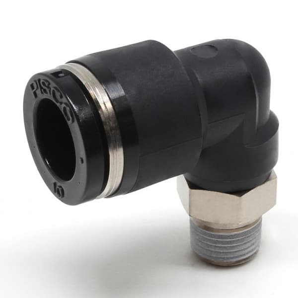 Đầu Nối Nhanh Khí Nén Cong 90° Phi 10mm Ren Ngoài R1/8 Pisco PL10-01