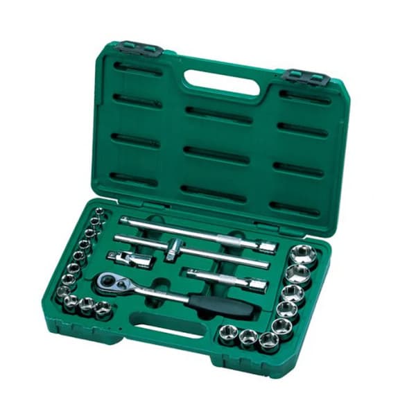 Bộ Đầu Tuýp 24 Chi Tiết 1/2 inch Hệ Mét 12 Cạnh SATA 09060