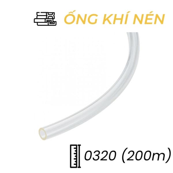 Dây Hơi Khí Nén PU Phi 3 Màu Trong Suốt OD3 x ID2 mm CDC PU 0320 (200m)