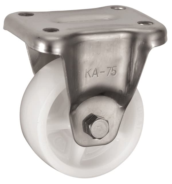 Bánh Xe Nylon Càng Inox Cố Định Không Phanh D75 UKAI PKA-75