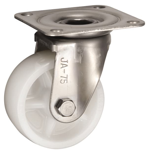 Bánh Xe Nylon Càng Inox Xoay Không Phanh D75 UKAI PBJA-75