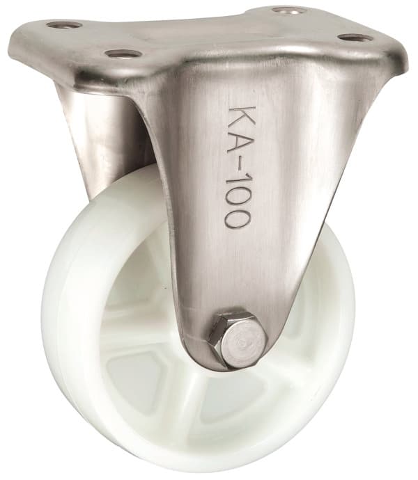 Bánh Xe Nylon Càng Inox Cố Định Không Phanh D100 UKAI PKA-100