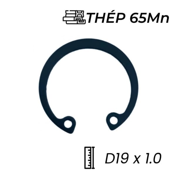 Phe Gài Lỗ Thép 65Mn DIN472 D19x1.0 (25Cái/Bịch)