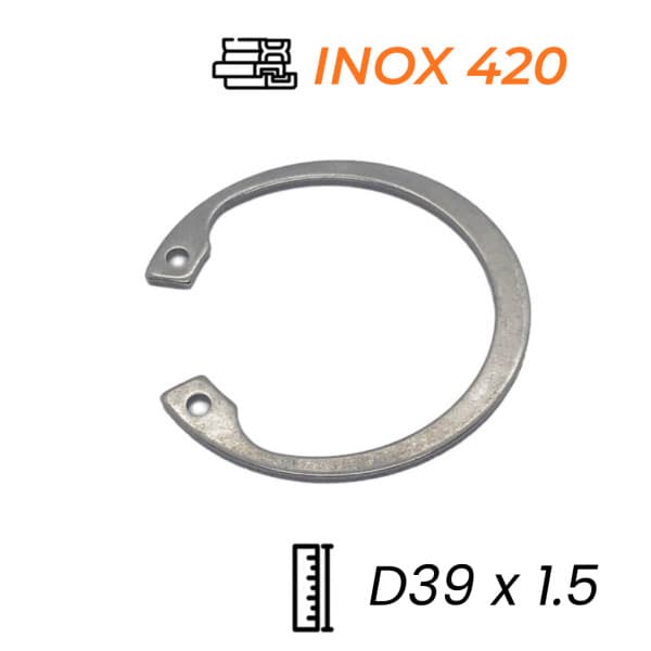 Phe Gài Lỗ Inox 420 DIN472 D39x1.5