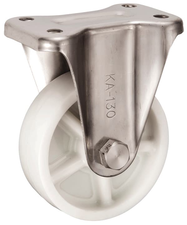 Bánh Xe Nylon Càng Inox Cố Định Không Phanh D130 UKAI PKA-130