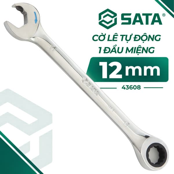 Cờ Lê Tự Động 1 Đầu Miệng 12 mm SATA 43608