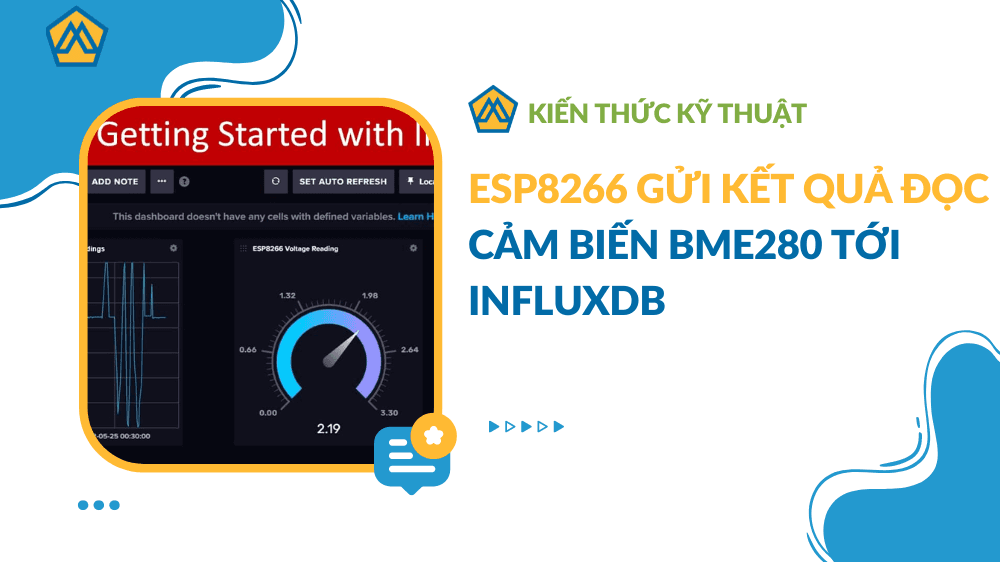 ESP8266 Gửi kết quả đọc cảm biến BME280 tới InfluxDB