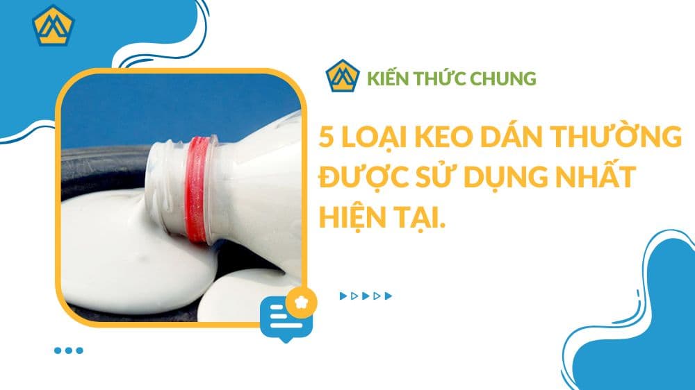 5 loại keo dán thường được sử dụng nhất hiện tại.