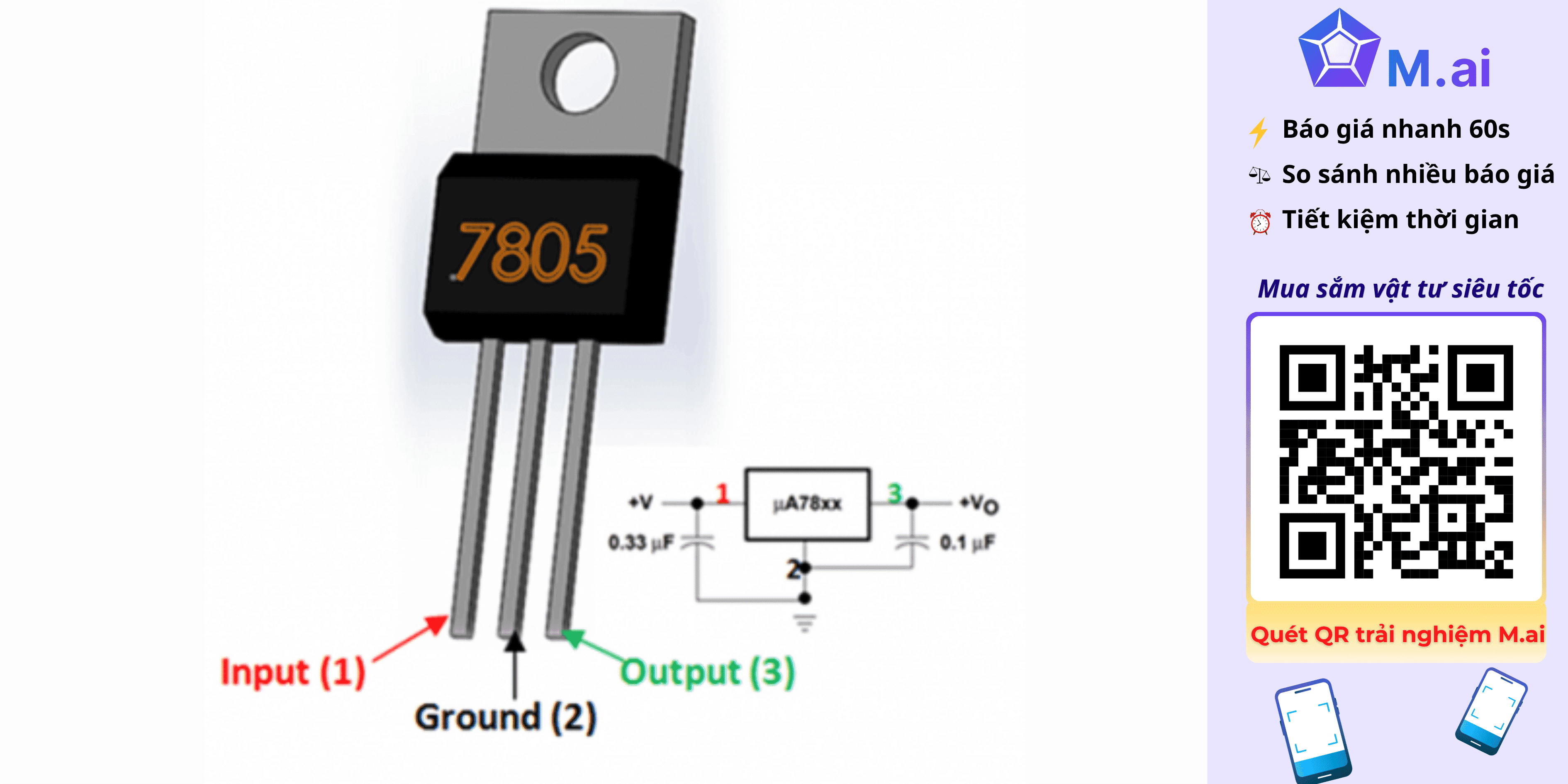 IC điều chỉnh điện áp 7805