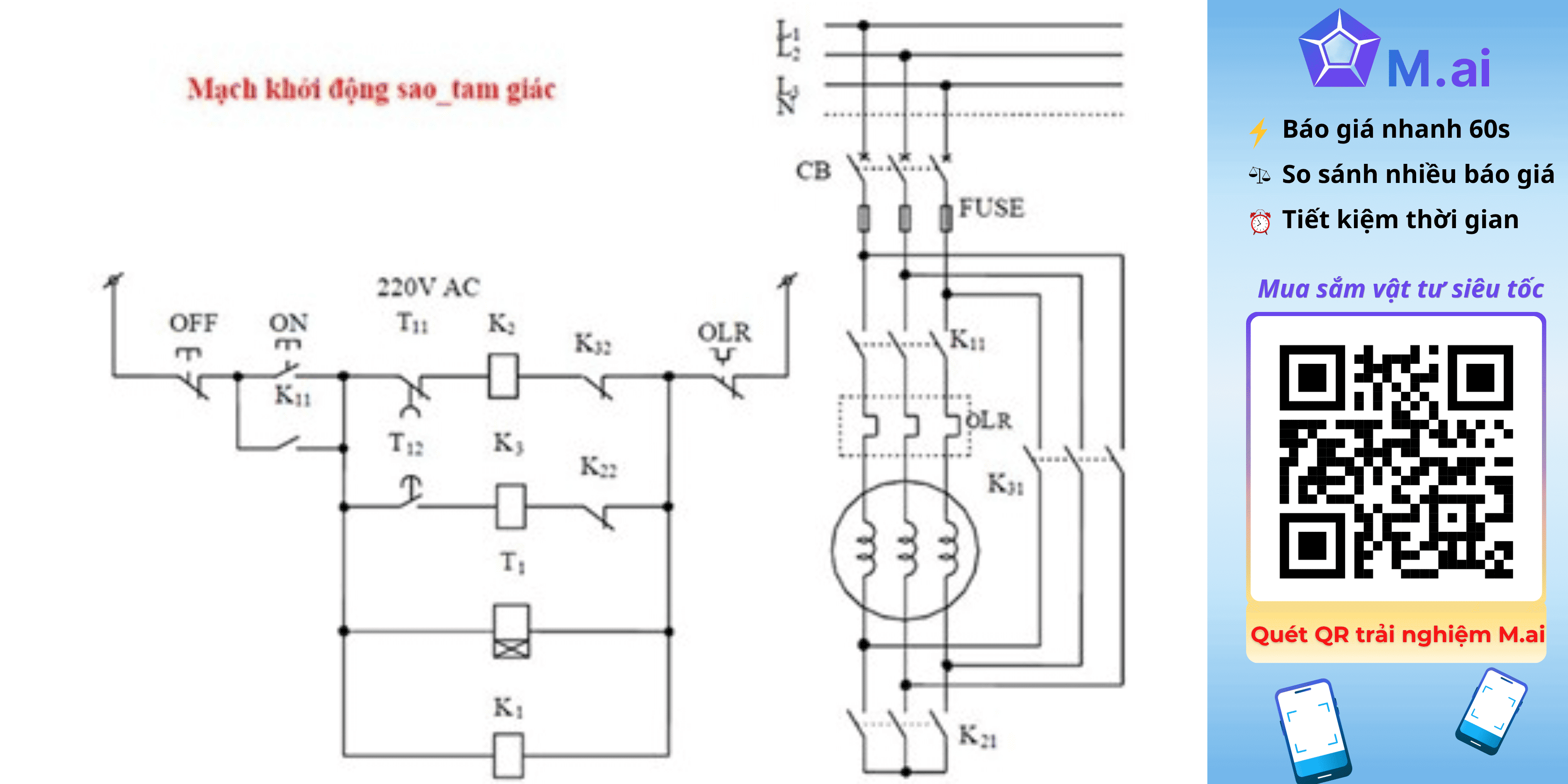 Mạch khởi động sao tam giác – Cấu tạo & ứng dụng