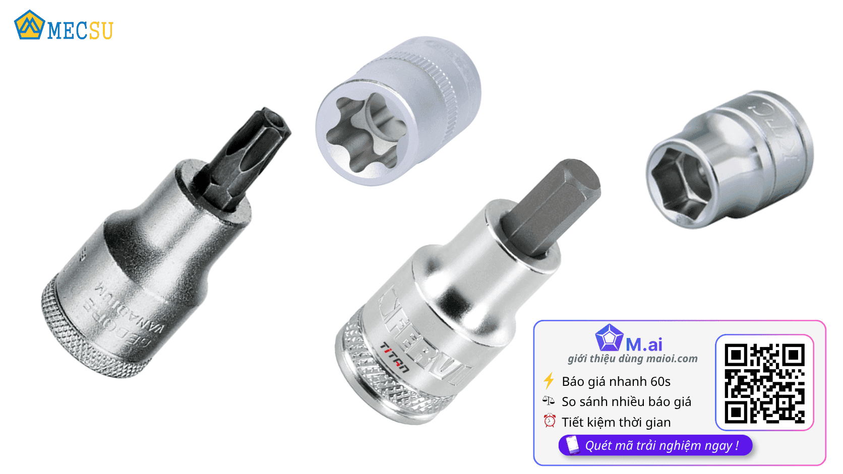 Đầu Tuýp Lục Giác, Hoa Thị Dùng Cho Bu Lông Nào?