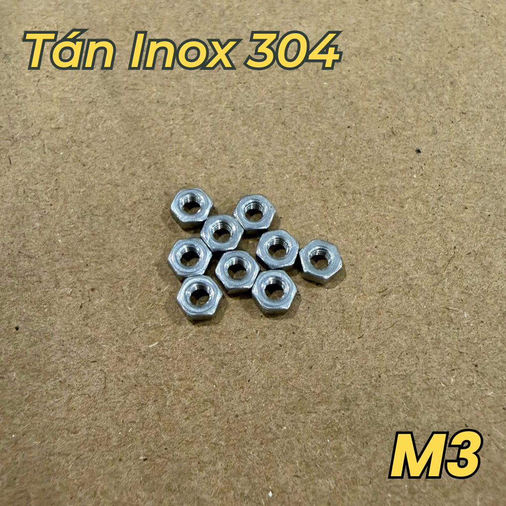 Tán Inox 304 DIN934 M3 | Mecsu.vn