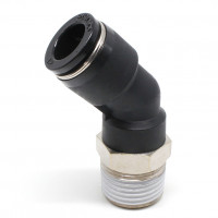 Đầu Nối Nhanh Khí Nén Dạng Cong 45° Ren Ngoài Pisco PLH12-04W