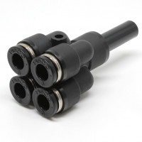 Đầu Nối Nhanh Khí Nén Giữa Ống Khí Và Fitting Bốn Nhánh Dạng Chữ Y Pisco PRJ8-6W