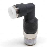 Đầu Nối Nhanh Khí Nén Dạng Cong 90° Ren Ngoài (Dài) Pisco PLL1/4-02