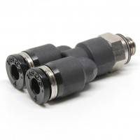 Đầu Nối Nhanh Khí Nén Dạng Chữ Y Ren Ngoài Pisco PX4-M6-C