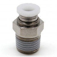 Đầu Nối Nhanh Khí Nén Dạng Thẳng Thân Lục Giác Ren Ngoài Pisco PC1/4-N2U
