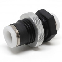 Đầu Nối Nhanh Khí Nén Dạng Thẳng Ren Ngoài Lắp Kẹp Vách Pisco PMP3/8-C