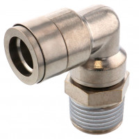Đầu Nối Nhanh Khí Nén Cong 90° Phi 12mm Ren Ngoài R1/2 Pisco KL12-04