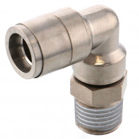 Đầu Nối Nhanh Khí Nén Cong 90° OD 8mm Ren Ngoài R1/4 Pisco KL8-02