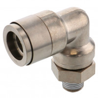Đầu Nối Nhanh Khí Nén Cong 90° Phi 10mm Ren Ngoài R1/8 Pisco KL10-01