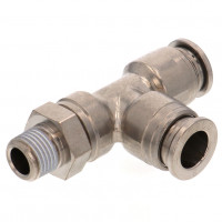 Đầu Nối Nhanh Khí Nén Dạng Chữ T Ren Ngoài Pisco KD8-01-1