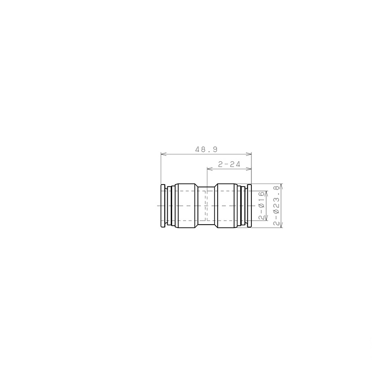 Đầu Nối Nhanh Khí Nén Dạng Thẳng Pisco SSPU16_drawing