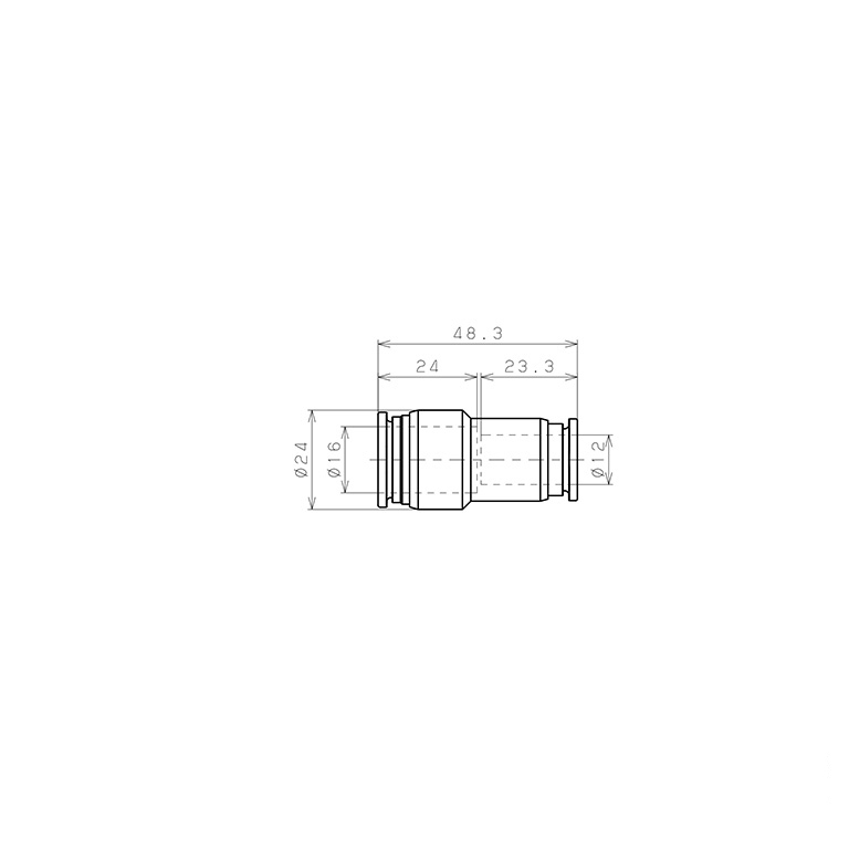 Đầu Nối Nhanh Khí Nén Dạng Nối Giẩm Pisco SSPG16-12-X_drawing