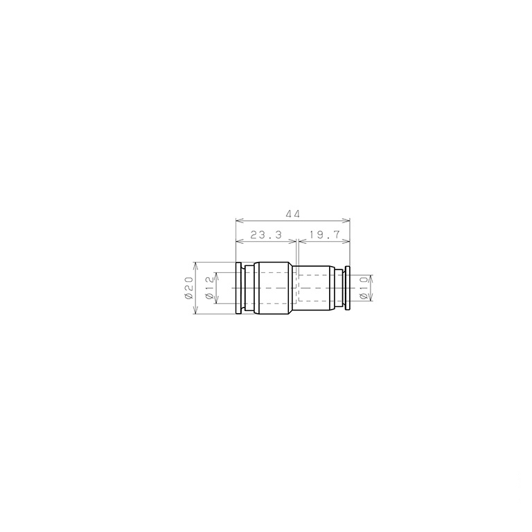 Đầu Nối Nhanh Khí Nén Dạng Nối Giẩm Pisco SSPG12-10-C_drawing